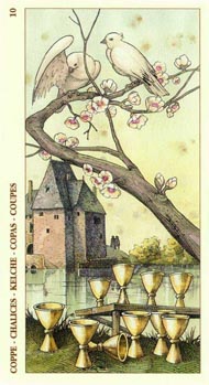 Ten of Cups in the deck Tarot of Durer