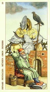 Ten of Pentacles in the deck Tarot of Durer