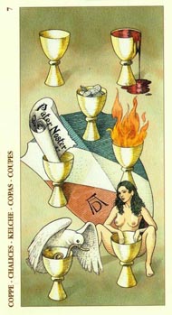 Seven of Cups in the deck Tarot of Durer