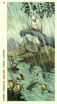 Eight of Cups in the deck Tarot of Durer