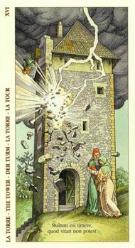 The Tower in the deck Tarot of Durer