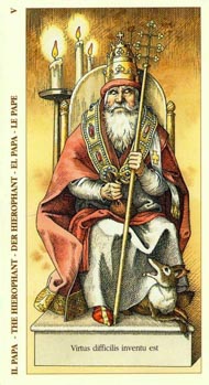 The Hierophant in the deck Tarot of Durer