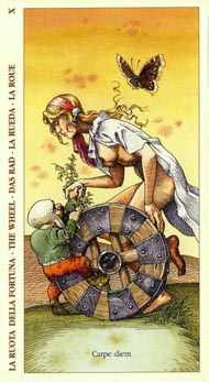 Wheel of Fortune in the deck Tarot of Durer