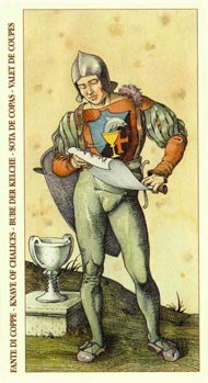 Page of Cups in the deck Tarot of Durer