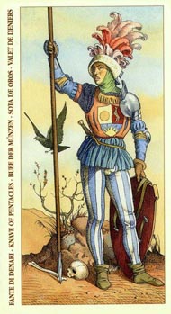 Page of Pentacles in the deck Tarot of Durer