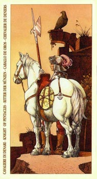 Knight of Pentacles in the deck Tarot of Durer