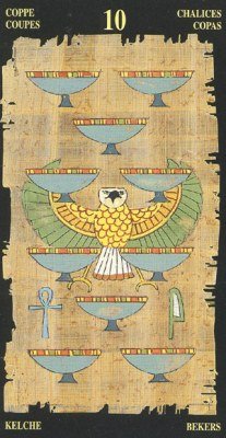 Ten of Cups in the deck Egyptian Tarot