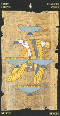 Four of Cups in the deck Egyptian Tarot