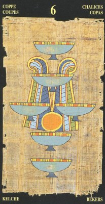 Six of Cups in the deck Egyptian Tarot