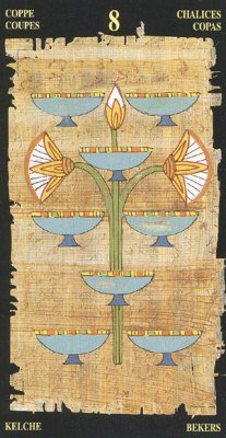 Eight of Cups in the deck Egyptian Tarot