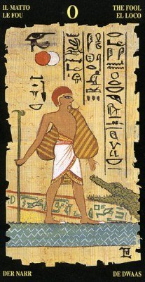 The Fool in the deck Egyptian Tarot