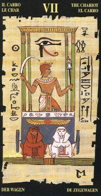 The Chariot in the deck Egyptian Tarot