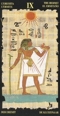 The Hermit in the deck Egyptian Tarot