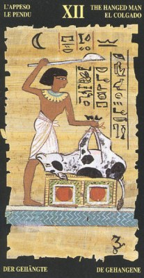 The Hanged Man in the deck Egyptian Tarot