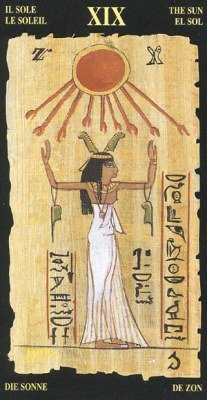 The Sun in the deck Egyptian Tarot