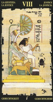 Justice  in the deck Egyptian Tarot