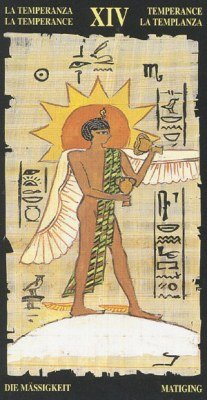 Temperance in the deck Egyptian Tarot