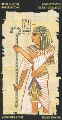 King of Wands in the deck Egyptian Tarot