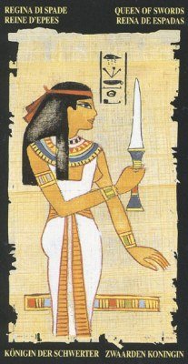 Queen of Swords in the deck Egyptian Tarot