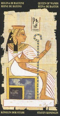 Queen of Wands in the deck Egyptian Tarot