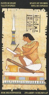 Page of Swords in the deck Egyptian Tarot