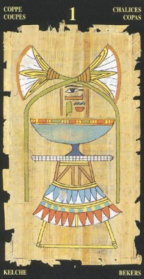 Ace of Cups in the deck Egyptian Tarot