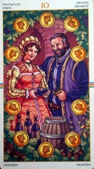 Ten of Pentacles in the deck Wheel of the Year Tarot