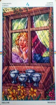 Four of Cups in the deck Wheel of the Year Tarot