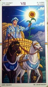 The Chariot in the deck Wheel of the Year Tarot