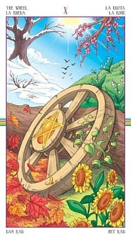 Wheel of Fortune in the deck Wheel of the Year Tarot