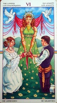 The Lovers in the deck Wheel of the Year Tarot