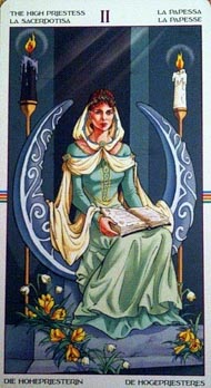 The High Priestess in the deck Wheel of the Year Tarot