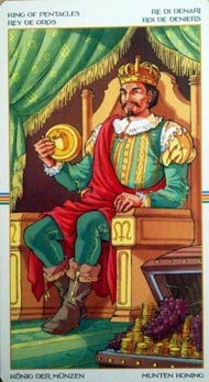 King of Pentacles in the deck Wheel of the Year Tarot