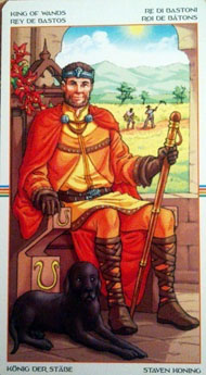 King of Wands in the deck Wheel of the Year Tarot