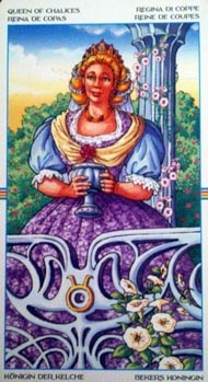 Queen of Cups in the deck Wheel of the Year Tarot