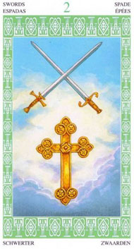 Two of Swords in the deck Lenormand