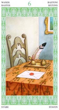 Six of Wands in the deck Lenormand