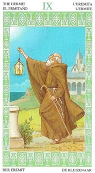 The Hermit in the deck Lenormand