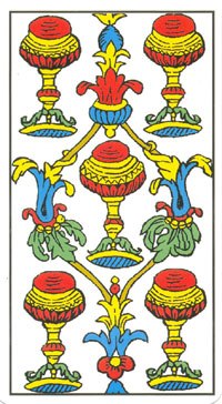 Five of Cups in the deck Tarot de Marseilles