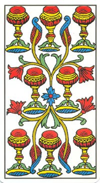 Eight of Cups in the deck Tarot de Marseilles