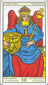 The Empress in the deck Tarot de Marseilles