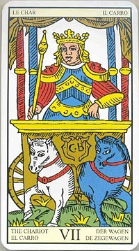 The Chariot in the deck Tarot de Marseilles