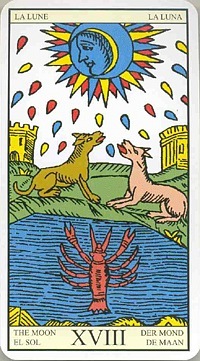 The Moon in the deck Tarot de Marseilles