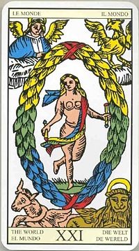 The World in the deck Tarot de Marseilles