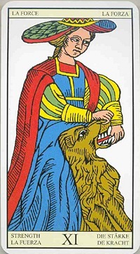 Strength in the deck Tarot de Marseilles