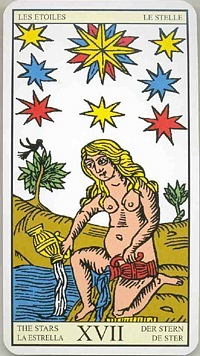 The Star in the deck Tarot de Marseilles