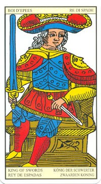 King of Swords in the deck Tarot de Marseilles