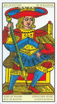 King of Wands in the deck Tarot de Marseilles