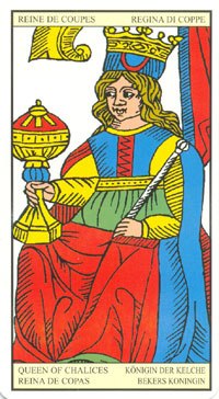 Queen of Cups in the deck Tarot de Marseilles