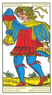 Page of Cups in the deck Tarot de Marseilles